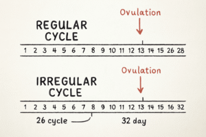 Why is it harder to calculate ovulation with irregular cycles?
